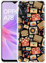 Cazy Hoesje geschikt voor Oppo A78 5G Retro Patroon