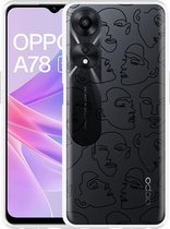 Cazy Hoesje geschikt voor Oppo A78 5G Gezichten