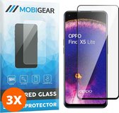 Mobigear Screenprotector geschikt voor OPPO Find X5 Lite Glazen | Mobigear Premium Screenprotector - Case Friendly - Zwart (3-Pack)