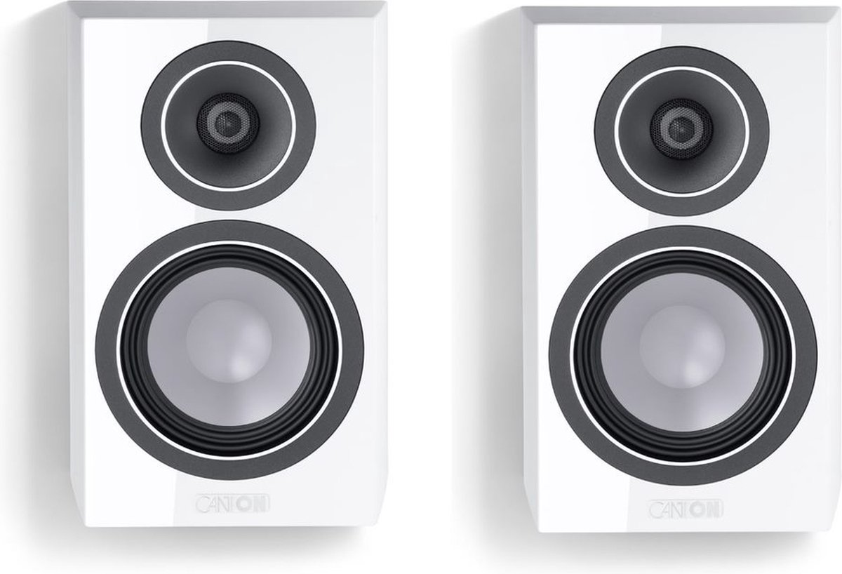 Canton Vento 10 – Passieve Onwall Speakers – Compacte Wandluidsprekers – HiFi – Pianolak Wit (per paar – 2 stuks)