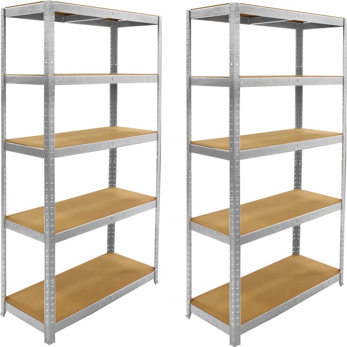 Profeco heavy duty opbergrek 180x90 cm - Stellingkast - 5 planks x 175kg - Zwart