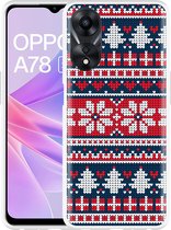 Cazy Hoesje geschikt voor Oppo A78 5G Gebreide Kersttrui II