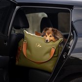 L'élianne ®: Designer Luxe Honden Autostoel - Auto Hondenmand - Verhoogde Autostoel Hond - Honden Reismand - Honden Automand