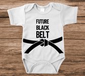 Barboteuse avec texte - ceinture noire | Barboteuse Bébé avec joli texte | | cadeau de maternité | 0 à 3 mois | Livraison GRATUITE