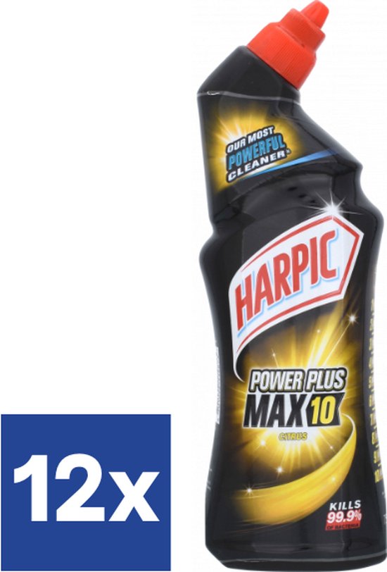 Harpic PowerPlus Max10 Citrus Blue Power Nettoyant WC (Value Pack) - 12 X  750 ml | bol