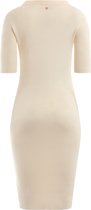 Guess SS Grace Henley Dress Dames Jurk - Cream White - Maat L