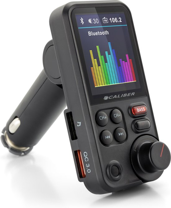 Transmetteur FM Bluetooth Caliber - Kit Voiture Mains Libres pour Appeler  et Écouter