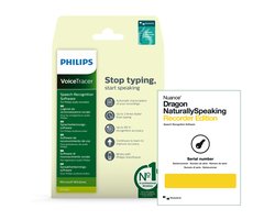 Philips VoiceTracer/Nuance Dragon NS Speech Recognition Software - Recorder Edition, DVT2805, Talen: NL/EN/FR/DE/IT/ES