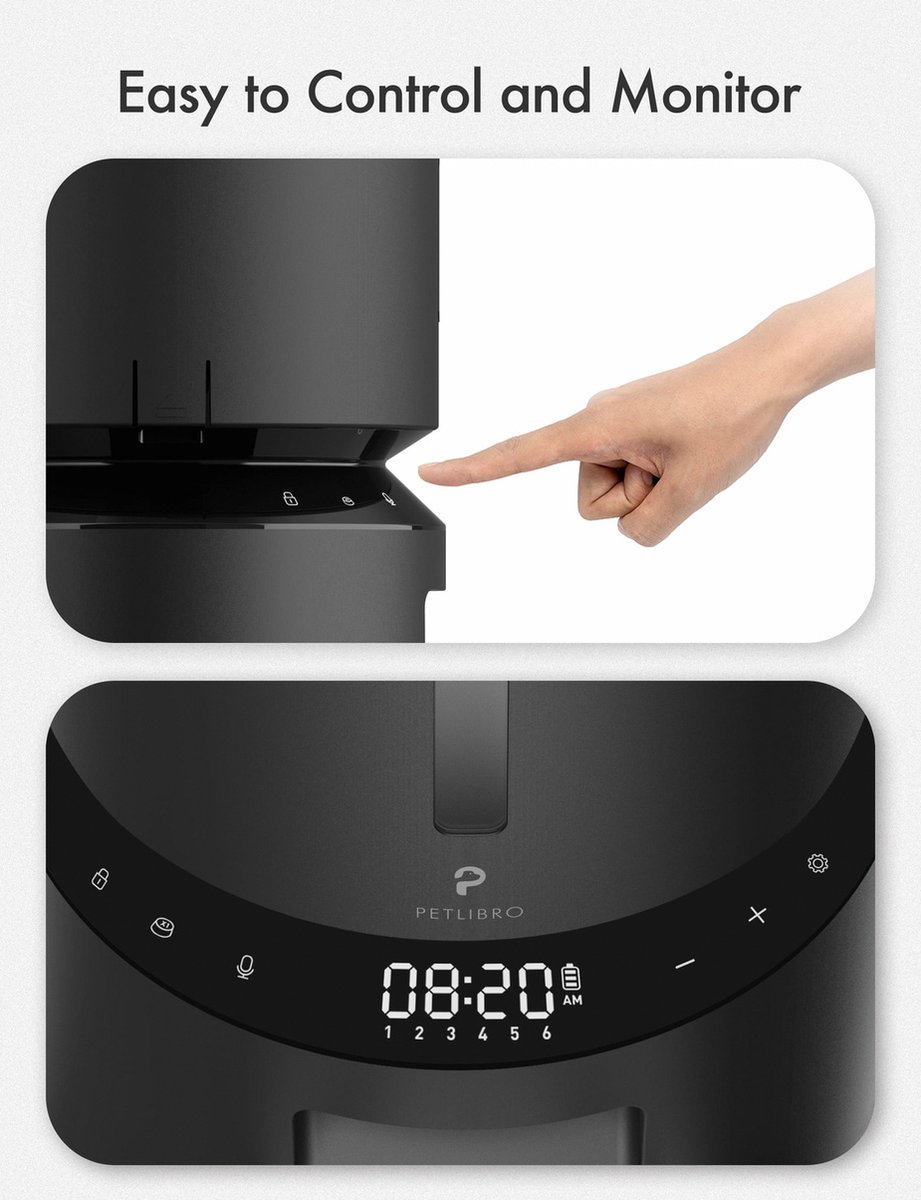 Afbeelding 3 van Petlibro automatische voerbak 3L zwart