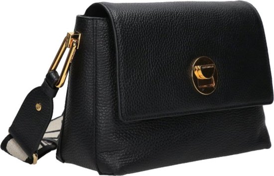 Catwalk Collection Handbags - Dames Leren Crossbody Tas - Kleine Gelegenheid Clutch Tas - Verstelbare en Afneembar Shouderriem - Hannah - Zwart