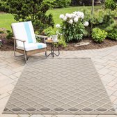 Natur Rug Milias Tapis Extérieur Sisal Poils Ras Intérieur et Plein air Beige - 80x150 CM