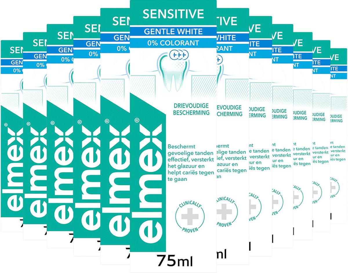 12x Elmex Tandpasta Sensitive Whitening 75 ml