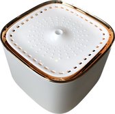 Water drinkfontein voor Huisdieren - Automatische Filter - Stromend Water - 2 Filters Inbegrepen - 3L - wit/goud