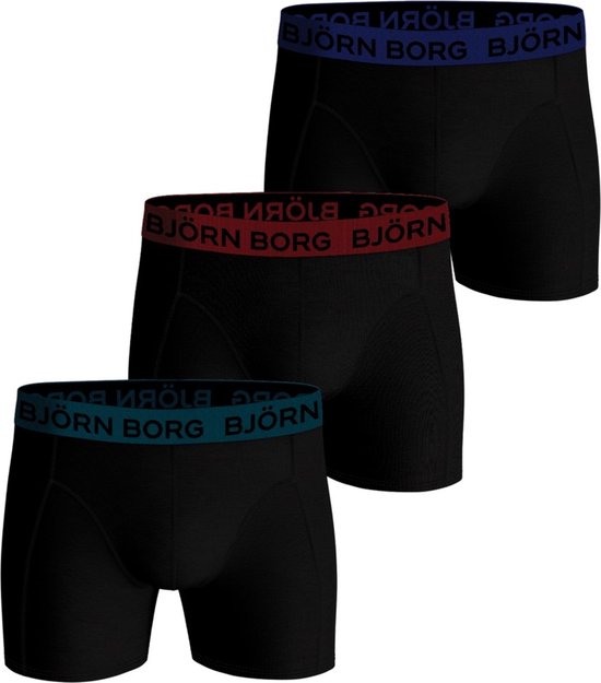 Boxers Björn Borg Cotton Stretch - boxers homme longueur normale (pack de 3) - multicolore - Taille: L
