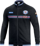 Sparco Martini Racing Sweater met rits - Iconische Sweater met Volledige Rits - Zwart - Sweater maat S