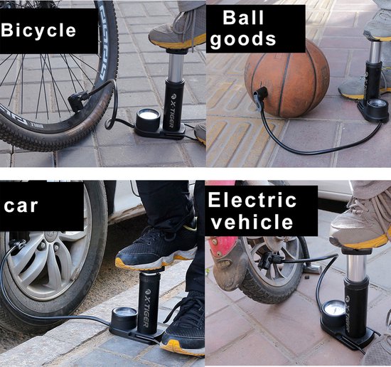Pompe A Velo Electrique Mini Pompe Vélo Portable Rechargeable Manomètre 100psi BOWEICORE Pompe Auto Stop Avec Manomètre