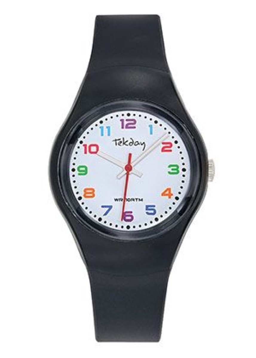 Tekday-Horloge-34MM-Unisex-34MM-10ATM-Waterdicht-Silicone-Zwart
