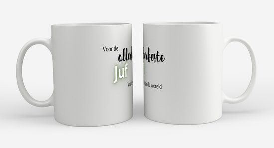 Akyol - voor de allerbeste juf van de wereld Mok met opdruk - juf - de