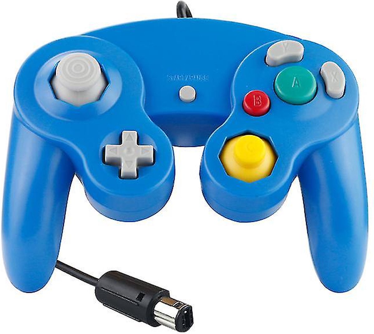 Controller geschikt voor Gamecube en Wii - Blauw - Merkloos