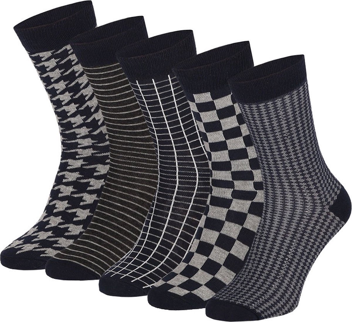 Morethansocks - Katoenen sokken casual print - Multi Marine - 43/46 - 10-Pak - Heren sokken - Sokken heren 43 46 - Sokken heren