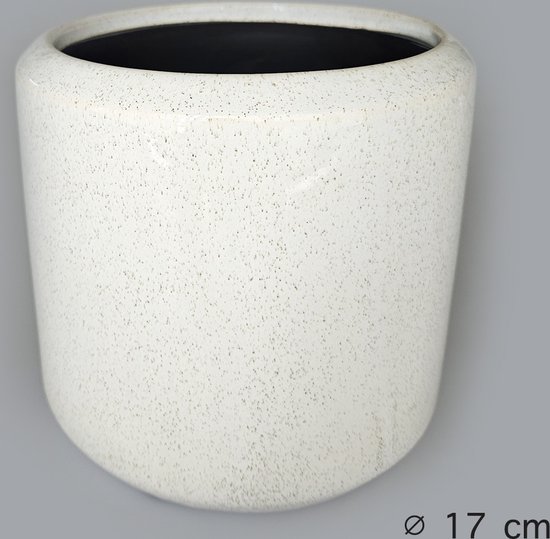 Voorraadpot van keramiek met afbeelding Voorraadpot van keramiek met afbeelding