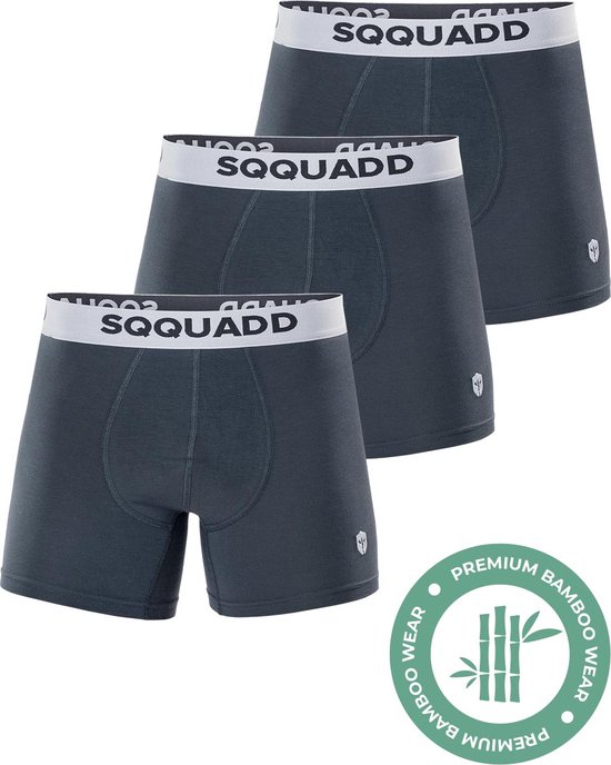 SQQUADD® Bamboe Ondergoed Heren - 3-pack Boxershorts - Comfort en Kwaliteit - Voor Mannen - Bamboo