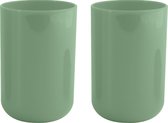 MSV Gobelet / gobelet à limonade - 4x - Plastique PS - vert - 490 ml - gobelets de camping