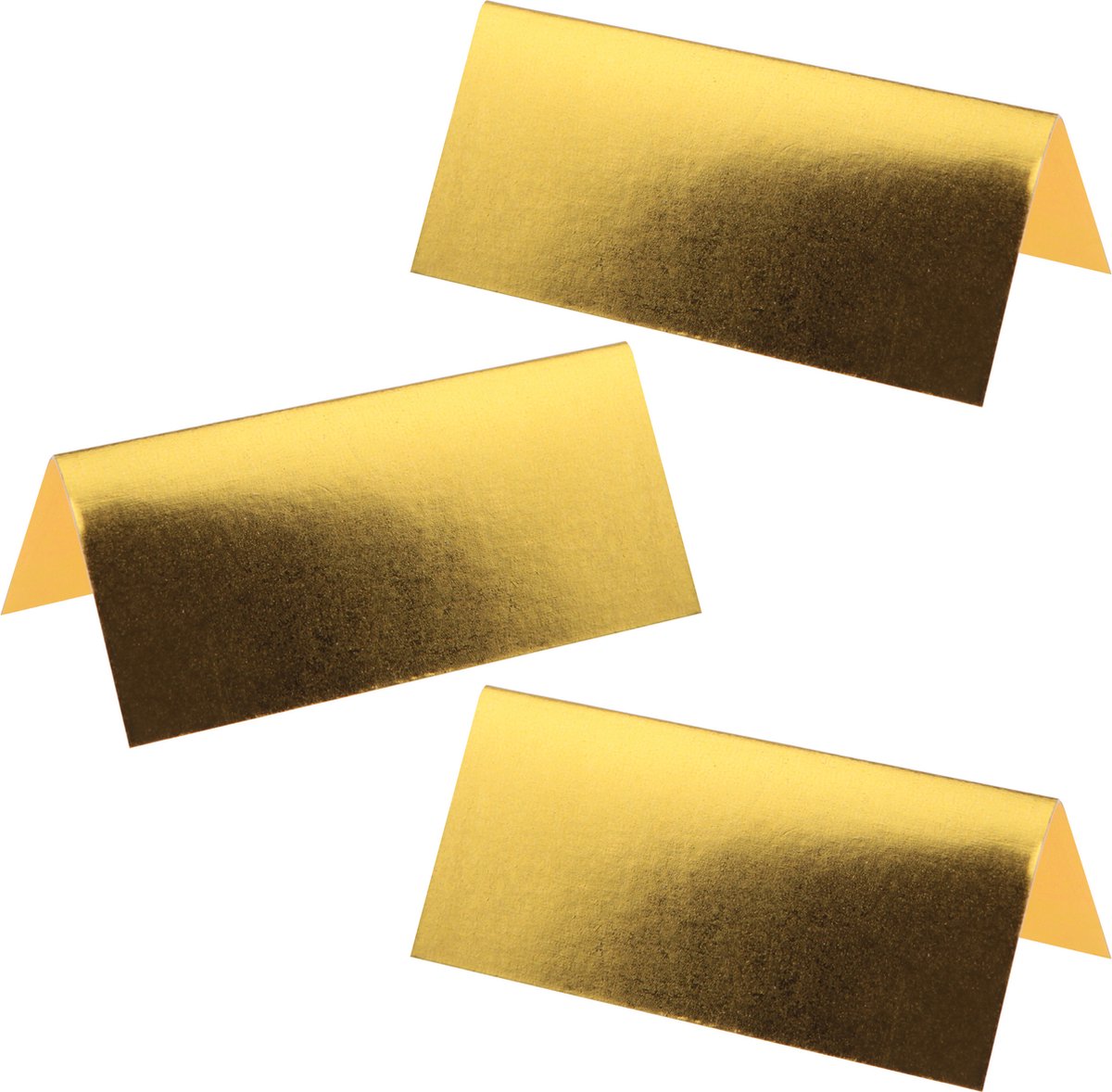 Santex naamkaartjes/plaatskaartjes metallic - Bruiloft - goud - 100x stuks - 7 x 3 cm