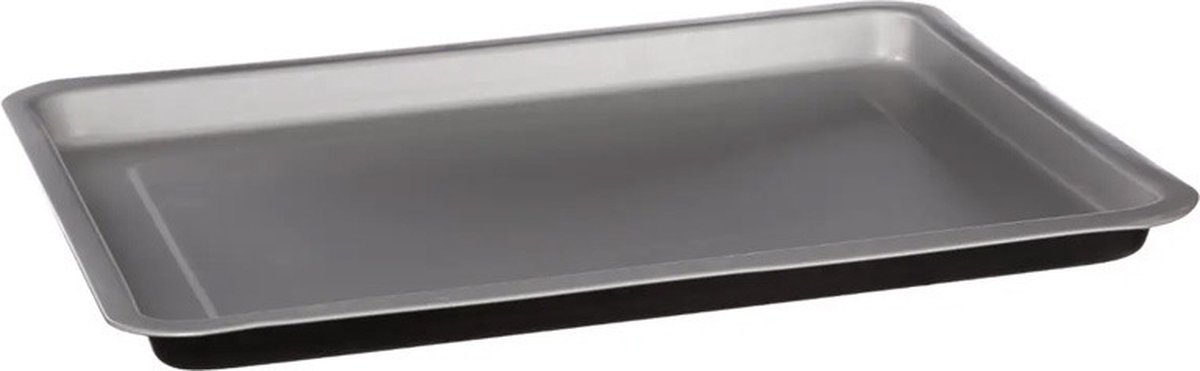 5Five Koek/taart bakken bakvorm/bakgerei/plaat Backery Pro - metaal - anti-aanbak laag - zwart - 40 x 35 x 2.5 cm