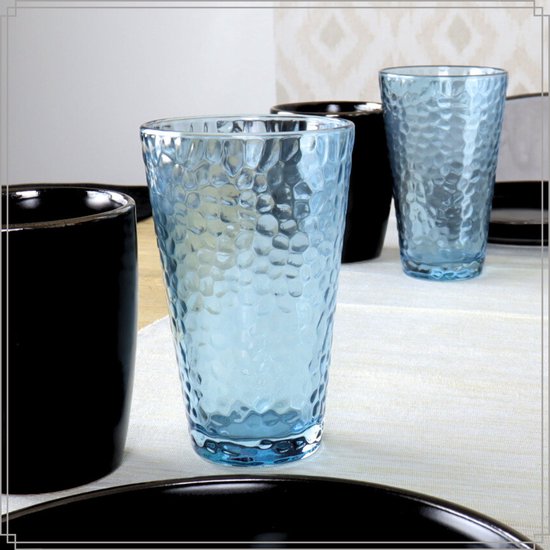 Verres à eau OTIX - Verres Long Drink - Set de 6 - Empilables - 300 ml -  Glas Martelé... | bol
