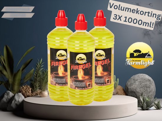 Gel Combustible 1 Litre – Pour Cheminée à Bioéthanol/gel, Flamme Propre Sans Fumée