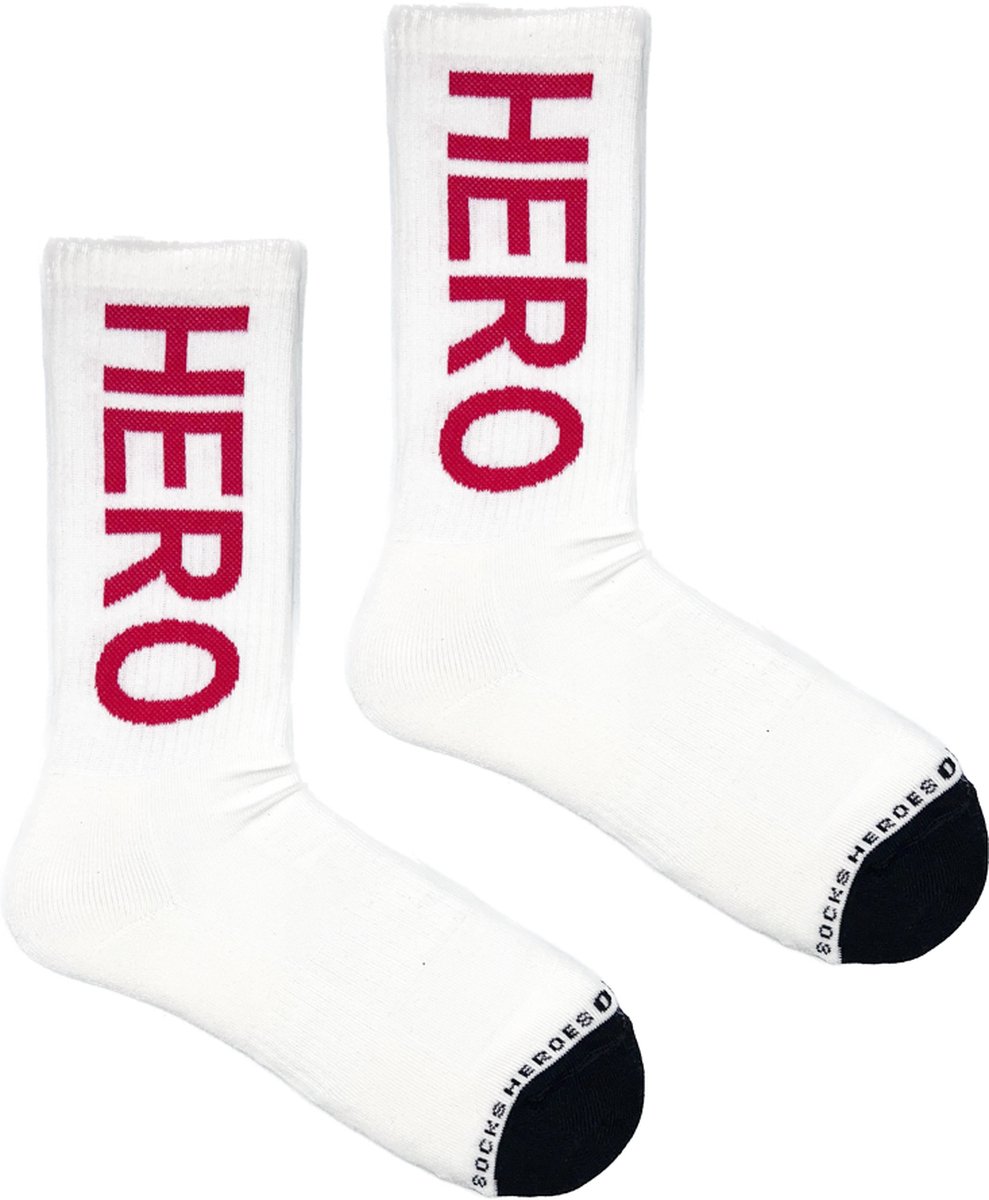 Heroes on Socks - Sport Icon Red - sportsokken maat 41-46