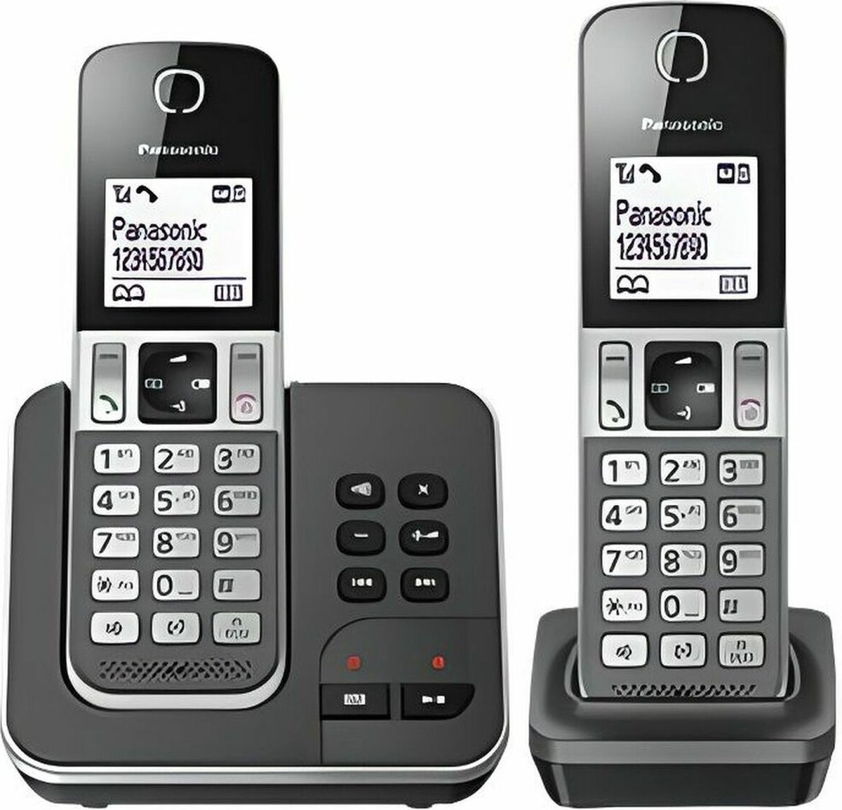 duo dect draadloze telefoon met antwoordapparaat - panasonic - kxtgd322frg