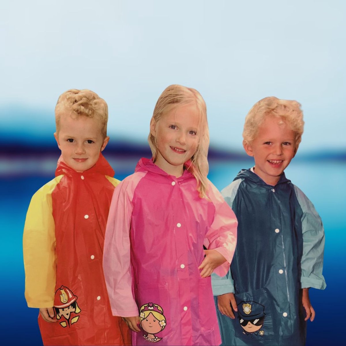Regenjas kind - Politie - Maat M