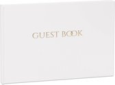 SecaDesign Gastenboek - GUEST BOOK - A4 formaat - wit / goud - receptieboek huwelijk