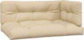 vidaXL - Palletkussens - 3 - st - stof - beige