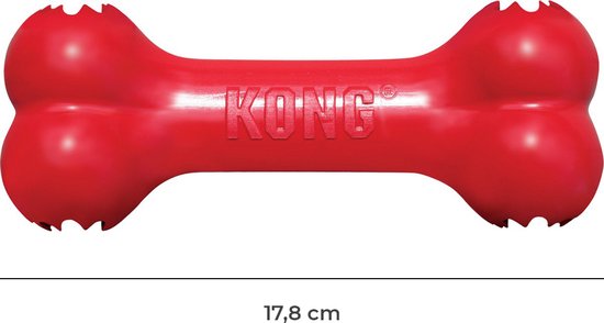 Kong Goodie Bone Medium 1 Pc - Jouet à Mâcher - 178 mm x 153 mm x 51 mm - Rouge