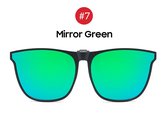 Clip on voorzet bril, cat eye , groen zwart