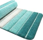 Badkamertapijt, antislip, badmat, 40 x 60 cm, absorberend, zacht, machinewasbaar, voor badkamer, groen