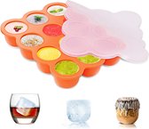 Silicone Baby Food Storage Box, bevriezen siliconen Baby pap met Siliconen Deksel, Container, Vriezer, Lade, herbruikbare, groenten, fruit, purees, sauzen en ijsblokjes