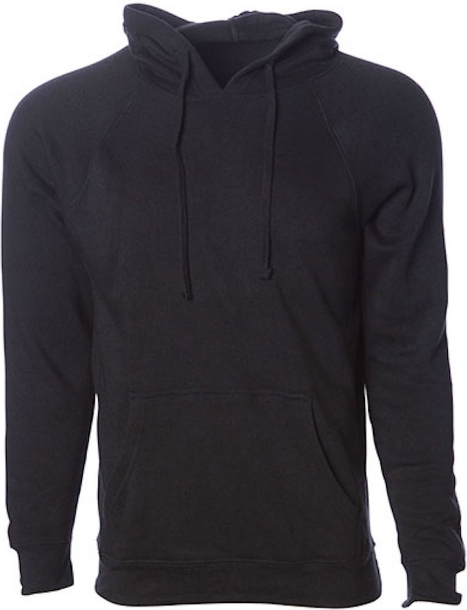 Independent Unisex Midweight Special Blend Raglan Hooded Pullover – XS Zwart