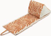 Besarto - Strandmatras - strandmat - opblaasbare rugleuning - 3 standen - oprolbaar - lichtgewicht - Made in EU - wasbaar - kleurecht - compact - zebra orange