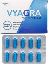 Vyagra 10 caps 500 mg | Extra Sterke Erectiepillen - 100% natuurlijk - Erectiepillen voor mannen - Hét natuurlijke alternatief voor Viagra en Kamagra