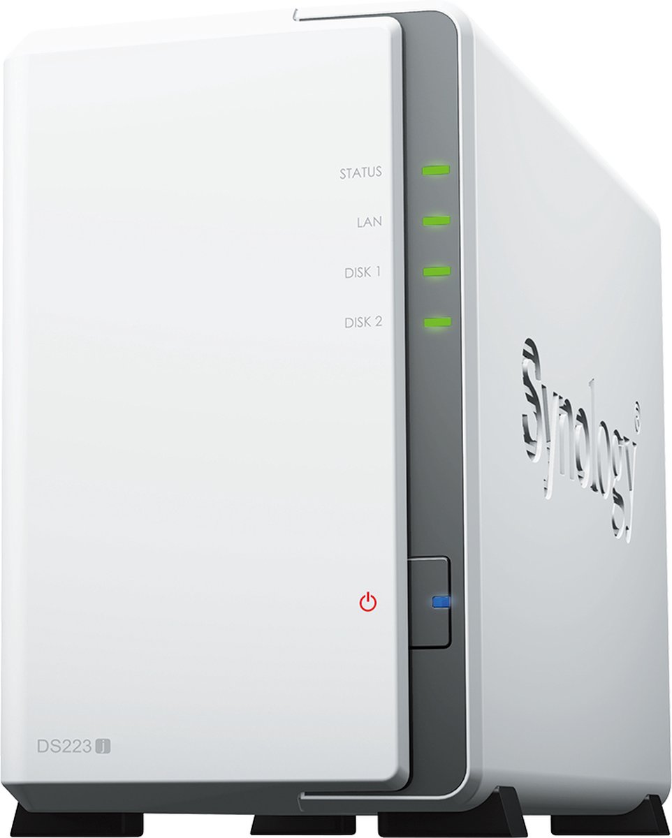 Synology DS223j NAS - 8TB (2x 4TB) - Realtek RTD1619B - Wit | bol