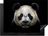 Kookplaataccessoires - Inductie beschermer - 70x52 cm - Inductie Afdekplaat - Anti Slip Mat - Dieren - Panda - Portret - Zwart - Inductiebeschermer - Voor kookplaat - Werkbladbeschermer - Keuken decoratie - Accessoires