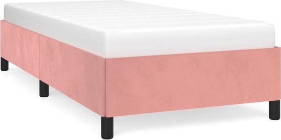 vidaXL-Bedframe-fluweel-roze-100x200-cm