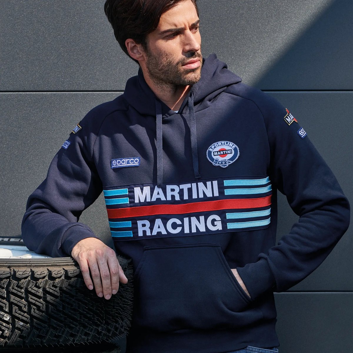Sparco Martini Racing Hoodie - XXL - Blauw