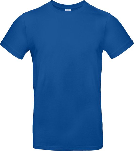 B&C Exact 190 T-Shirt - Ronde Hals - Unisex - Koningsblauw - Small