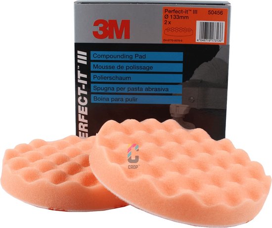 Foto: 3m 50456 perfect it iii gewafelde polijstschijf 133mm oranje hard 2 stuks