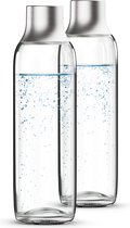 BRITA - SodaTRIO - Set van 2 Glazen Flessen - Soda Accessoires voor Sodamaker